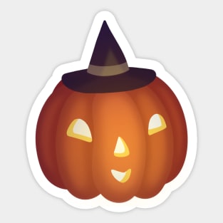 Little Witch Pumpkin Sticker